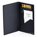 Customized Pattern Hotal Check Holder PU Leather Restaurant Bill Folder